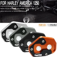 motorcycle kickstand foot side stand extension pad support plate for harley pan america 1250 2021 2022