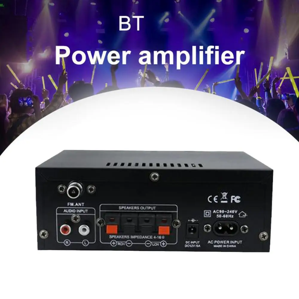 

Woopker AK45 HiFi Digital Amplifier Max Power 90Wx2 Channel 2.0 Bluetooth Surround Sound AMP Speaker For Home Car R6E0