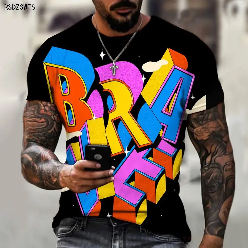 

Hip Hop Design Unique 3D Printing Art Men's T-shirt Super Comfortable Round Neck Design Joint Humorous Funny Style 5XL