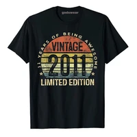11 year old gifts vintage 2011 limited edition 11th birthday t shirt men clothing customized products short sleeve blouses