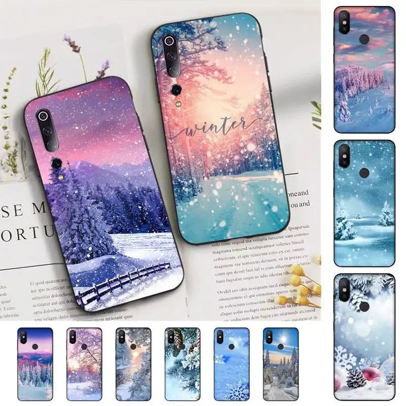 

Winter Snow Phone Case for Xiaomi mi 5 6 8 9 10 lite pro SE Mix 2s 3 F1 Max2 3