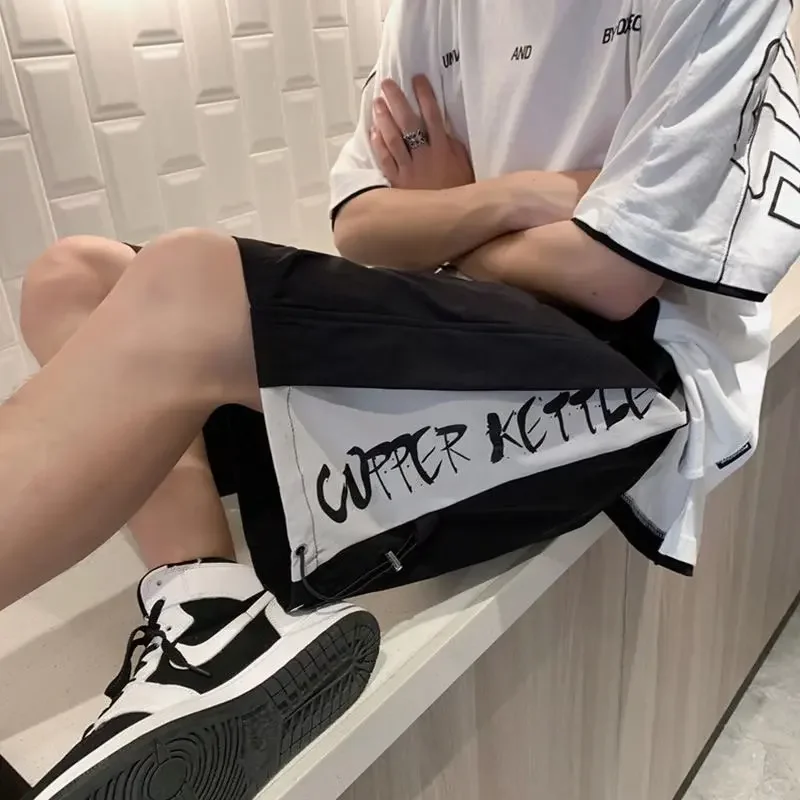 Лето 2022 новый стиль Гонконгские мужские корейские модные повседневные брюки