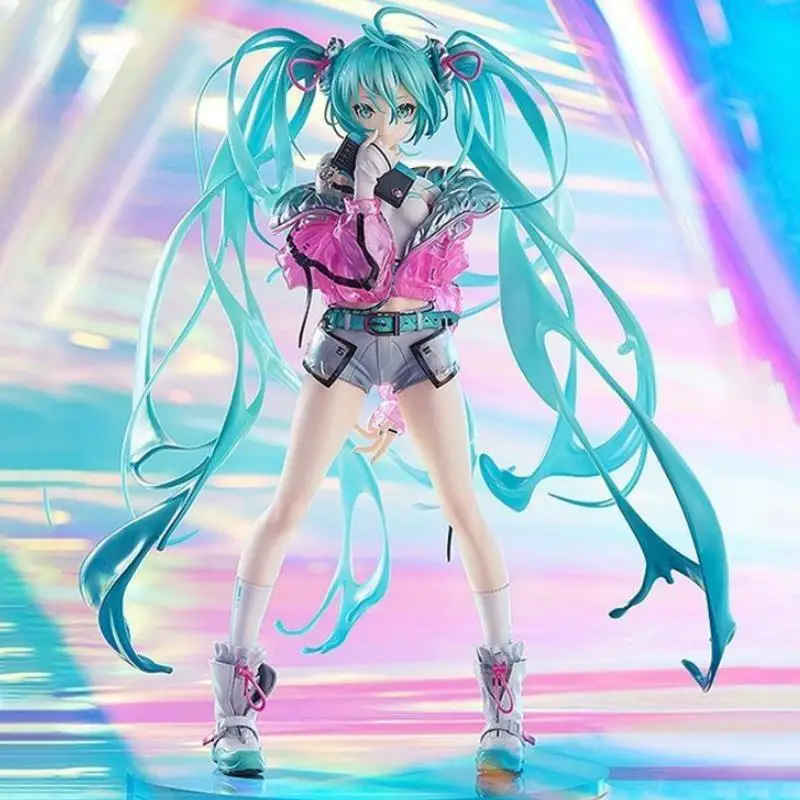 

Новинка Hatsune Miku красивая девушка модные аниме куклы украшения танцевальная анимация настольная модель периферийные рождественские подарки