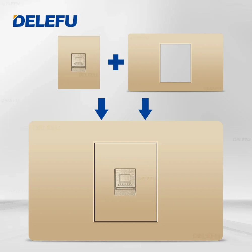 Многофункциональная настольная розетка DELEFU Gold PC 2/1