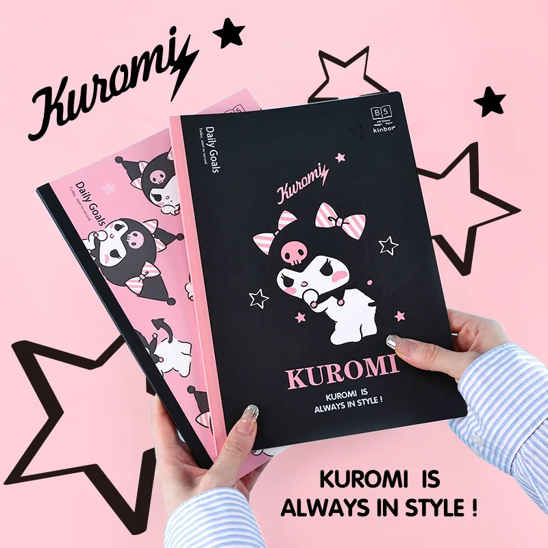 Kawaii Sanrio Kuromi Little Twin Stars Cinnamoroll B5 Notebooks Pocketbook Diary Book Stationery School Office Supplies for Girl