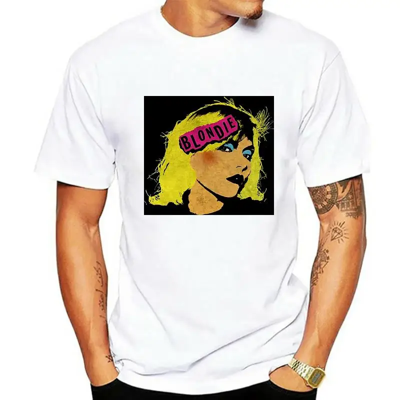 

Одежда Blondie, футболка с логотипом группы Punk, официальная Мужская Черная 8196