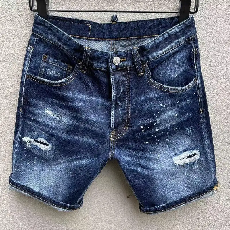 

Men's New Popular Style Trendy Slim Short Jeans Fashion Casual Hole Denim Shorts D237