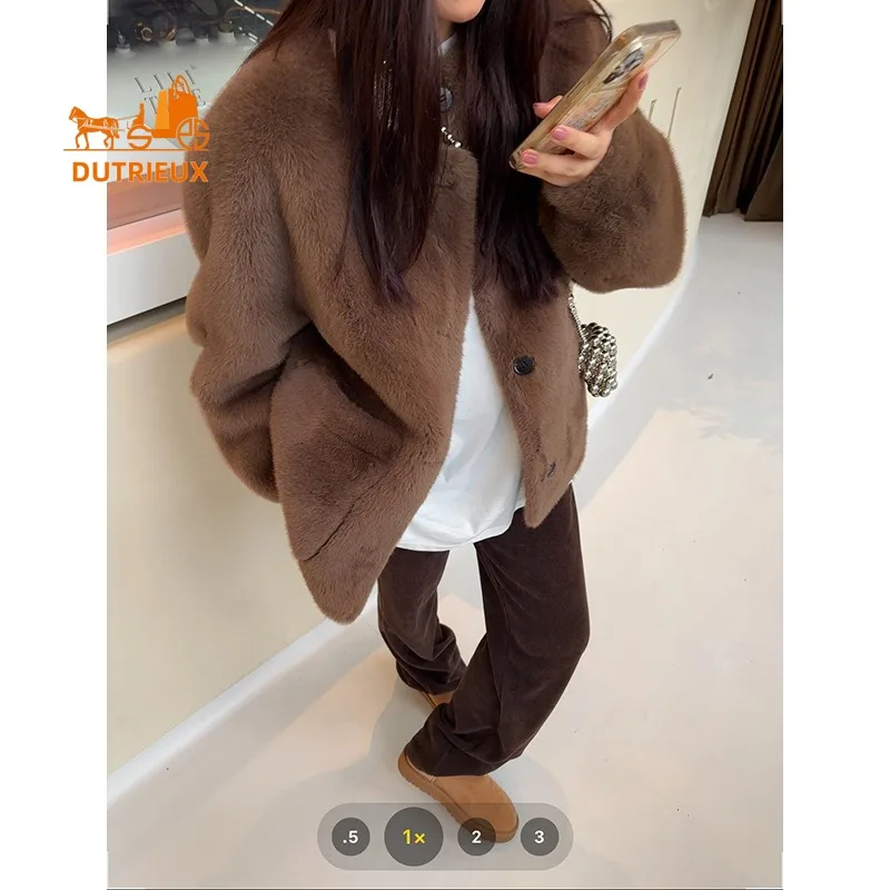 Новая зимняя куртка для женщин простая и элегантная теплая средней длины с