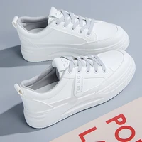 small white shoes womens 2022 spring new ins tide korean version of students flat casual white shoes low top thick bottom shoes