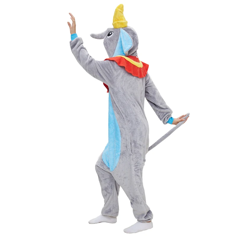 Женские пижамы-боди с рисунком кигуруми боди для взрослых слона аниме цельная