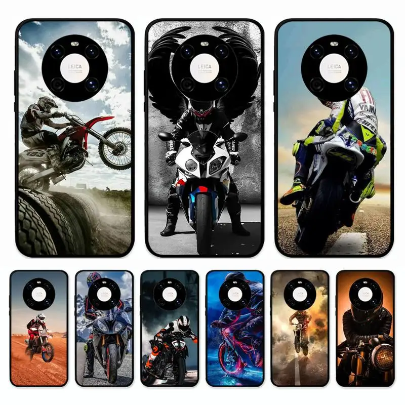 

Moto Cross motorcycle sports Phone Case for Huawei Mate 20 10 9 40 30 lite pro X Nova 2 3i 7se