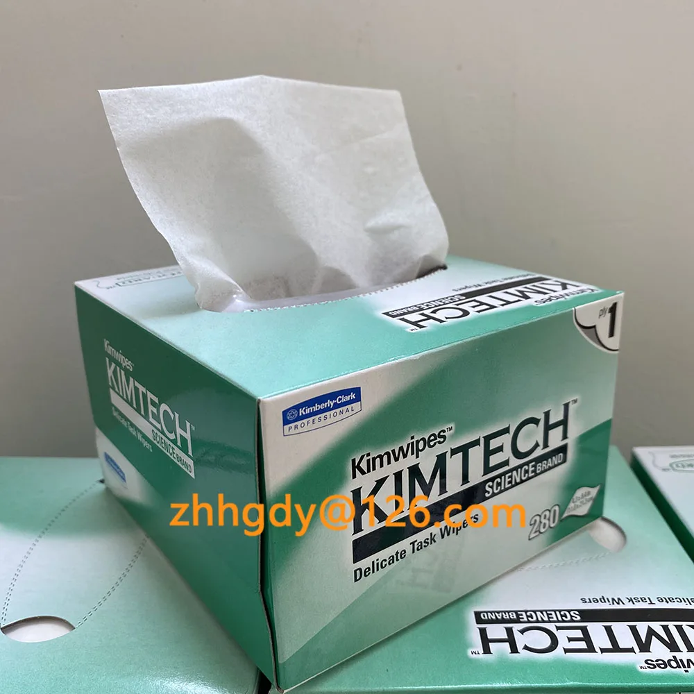 Wholesale Price 280 Wipes KIMTECH Kimwipes Fiber cleaning paper packes kimperly wipes Optical fiber wiping paper USA Import