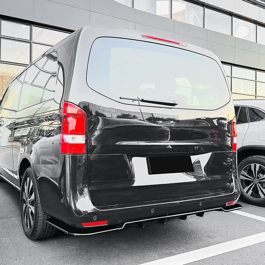 Фото Для 2016-2023 Mercedes-Benz Vito W447 багажник автомобиля, бампер, задний угловой спойлер, комплект кузова, задняя губа, задний спойлер, модификация №4