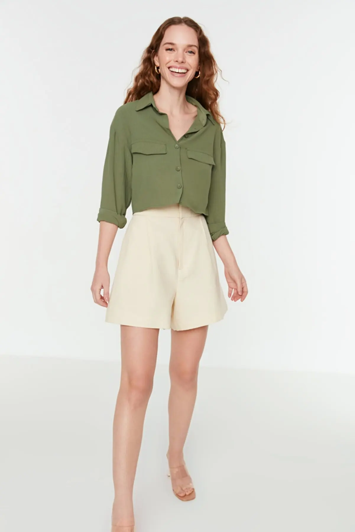 

Рубашка цвета хаки, летние женские рубашки, модные женские блузки, красивые и дешевые женские блузки 223891278