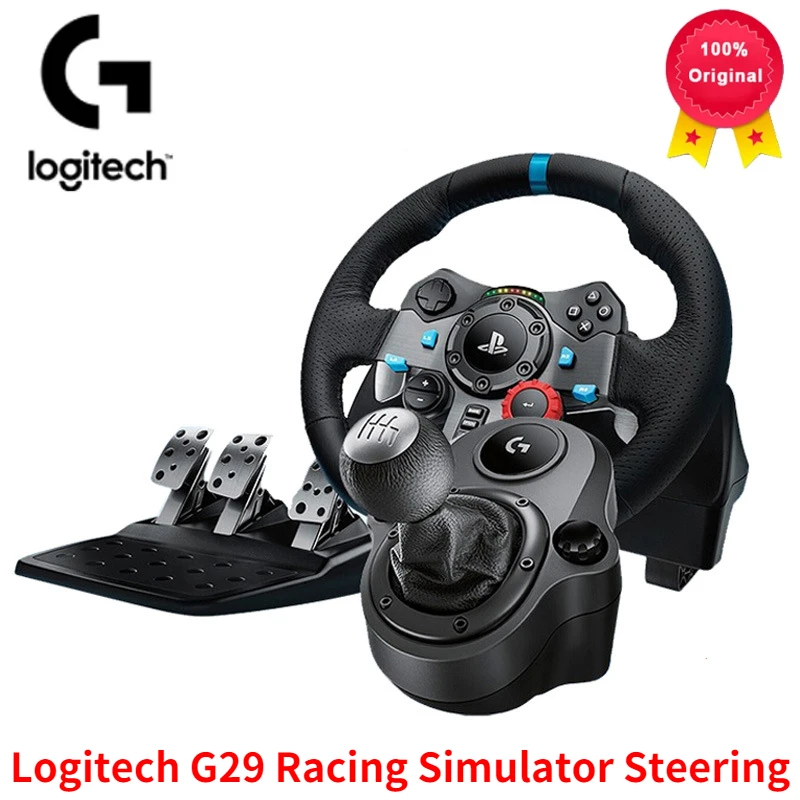 Logitech G29 Game Steering Racing Simulator Steering Wheel with PC / PS4 Feedback Handbrake Gear Lever Nintendo Switch Games