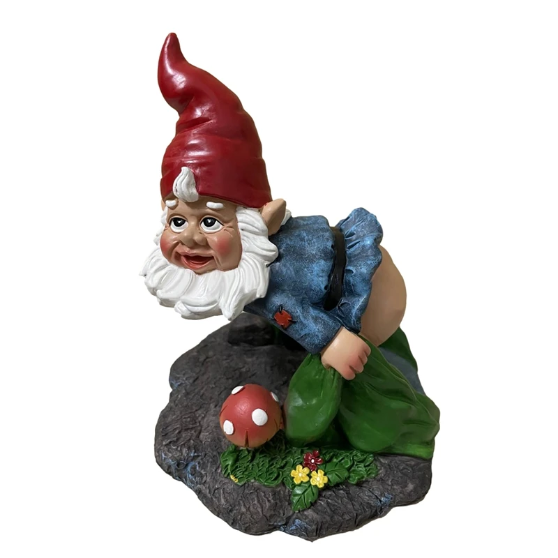 

Garden Funny Drain Pipe Decoration Garden Decoration Gnome Statue Resin Garden Figurines Ornaments for Downpipe Expander