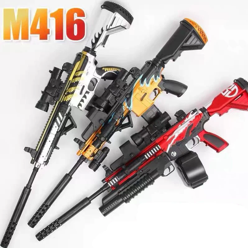 

2023 электрическая снайперская винтовка M416 Gel Blaster AK47 водяные бусины игрушечный пистолет летняя уличная игра страйкбол брызговик пистолет для мальчиков подарок