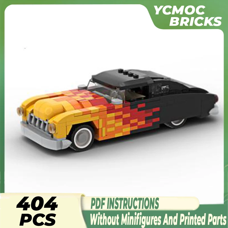 

Moc Building Blocks Car Series Model Flame Supercar Technical Bricks DIY Assembly Construction Toys For Childr Holiday Gifts