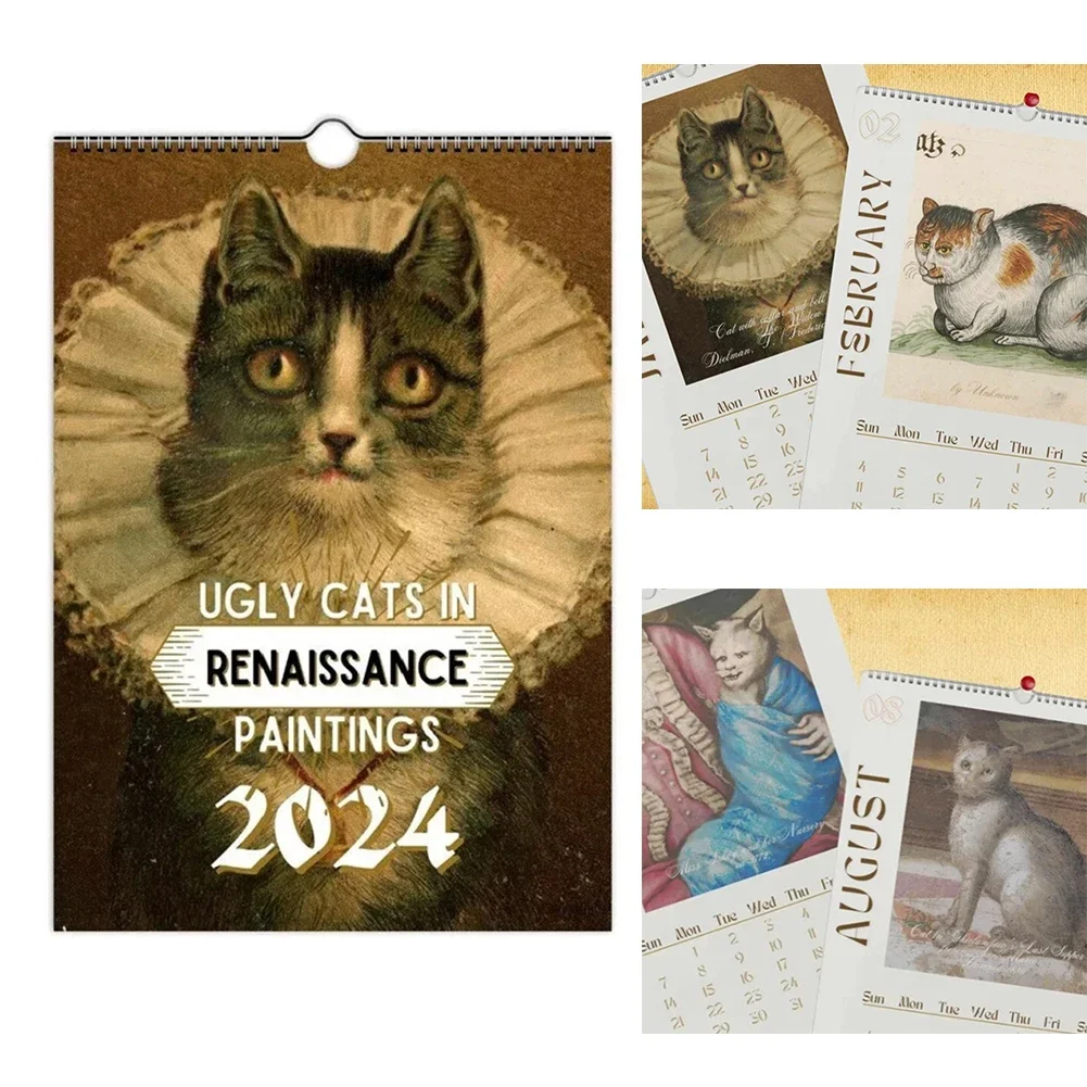 Настенный Календарь С Милыми Кошками Планировщик На 12 Месяцев 29x21 См Идеальный