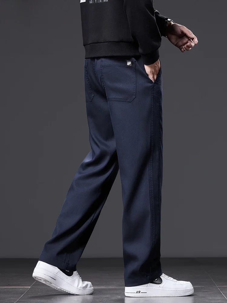 Zhenvis повседневные мужские брюки 2024 осень и зима новые свободные прямые