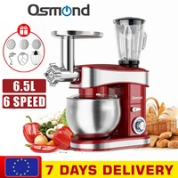 6 5l 3 in 1 kitchen food stand mixer stainless steel bow 6 speeds cream egg whisk blender cake dough bread mixer food processor
