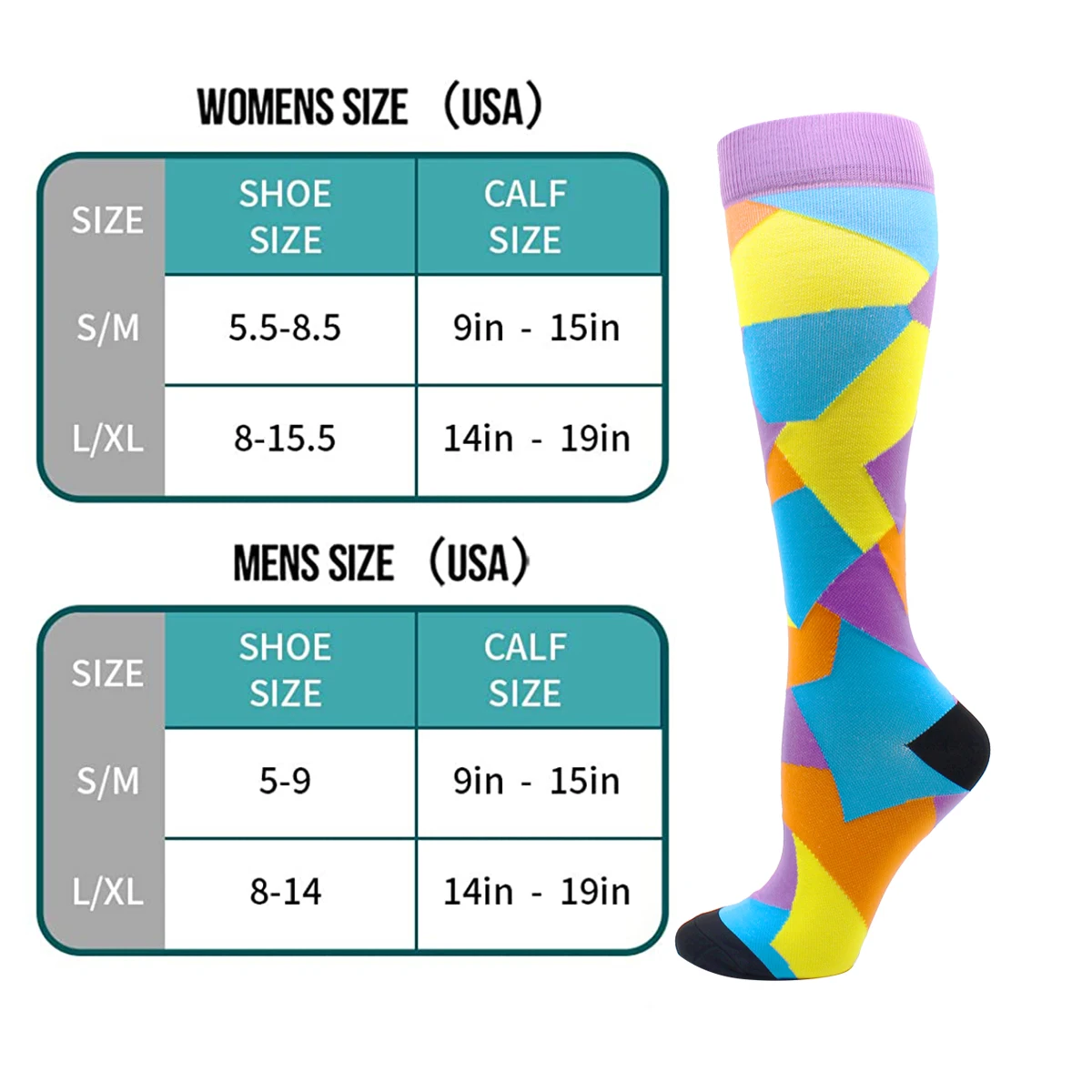 Men Women Compression Socks Varicose Veins Medical Outdoor Sports Cycling Compression Socks Long Tube Nylon Pressure Stockings