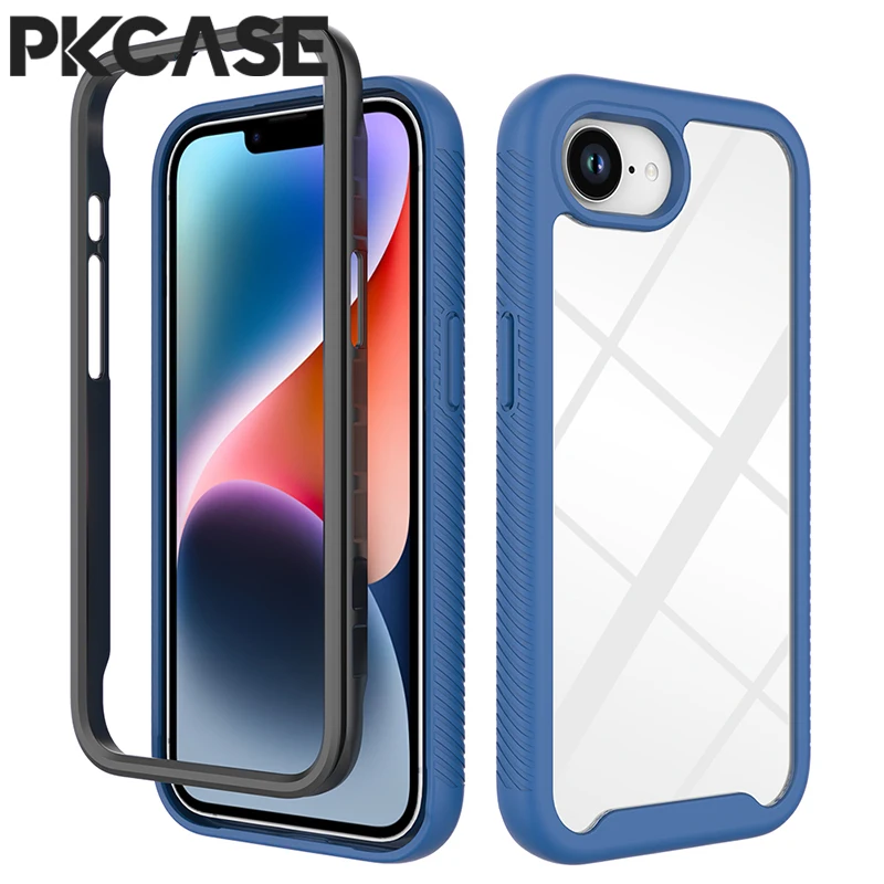 Фото PKCASE 3 в 1, прозрачный гибридный противоударный чехол для iPhone 17 Air 16 15 14 13 Mini 12 11 Pro Max Plus Cover №1