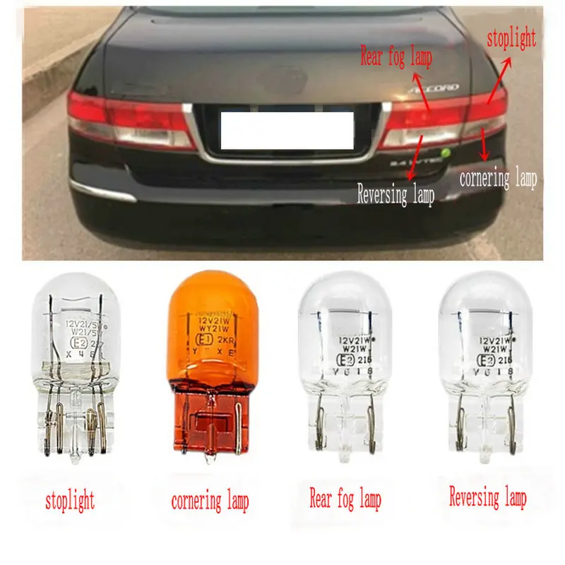 

For Accord 2003-2007 Rear lamp T20 Rear Fog Lamp cornering lamp Brake bulb