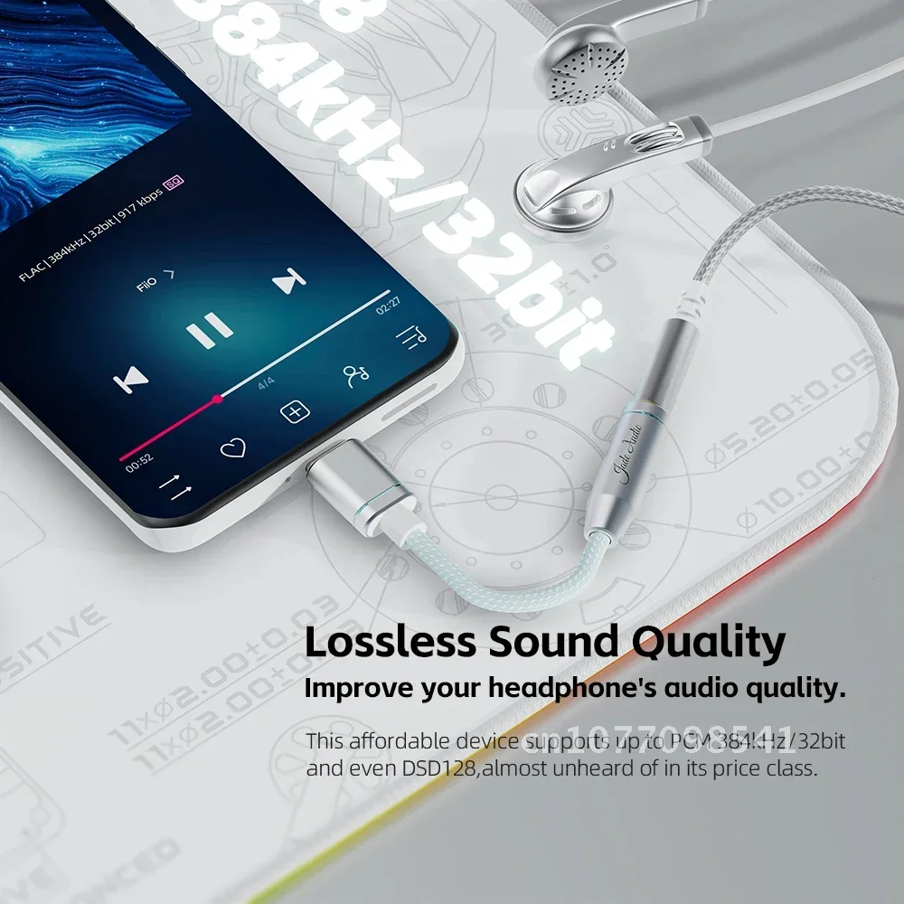 FIIO JadeAudio JA11 USB Type C до ЦАП 3 5 мм и усилитель для наушников 384 кГц/32 бит DSD128 Кабель iPad Pro