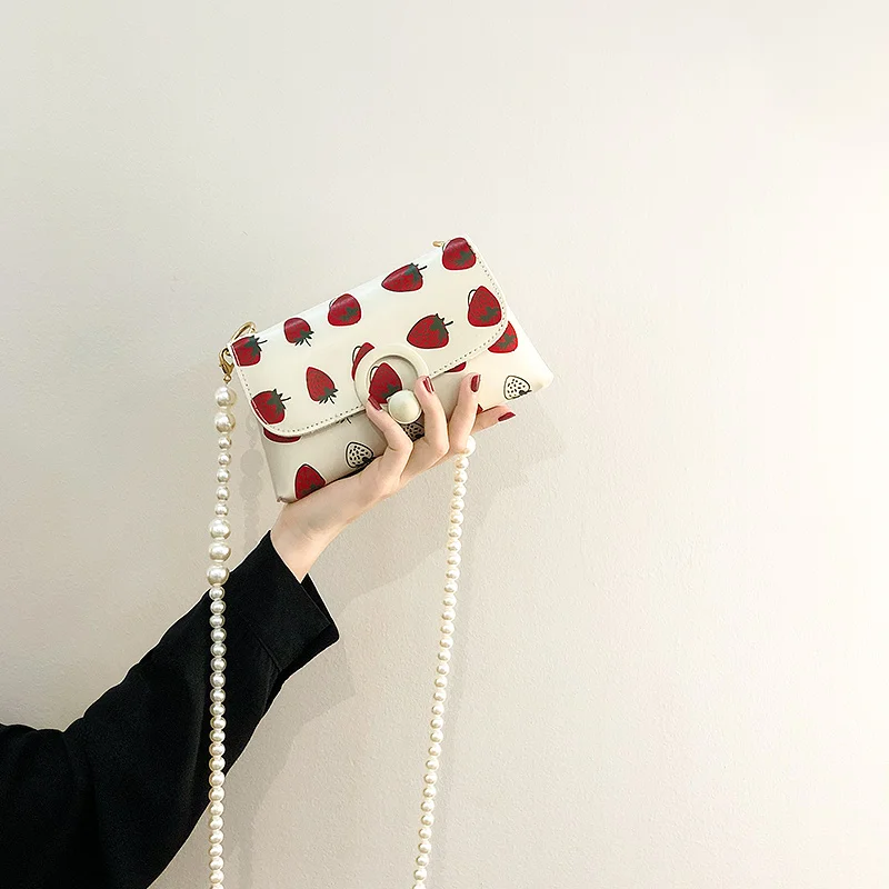 

New Fashion All-Match Cute Pearl Chain Shoulder Messenger Bag