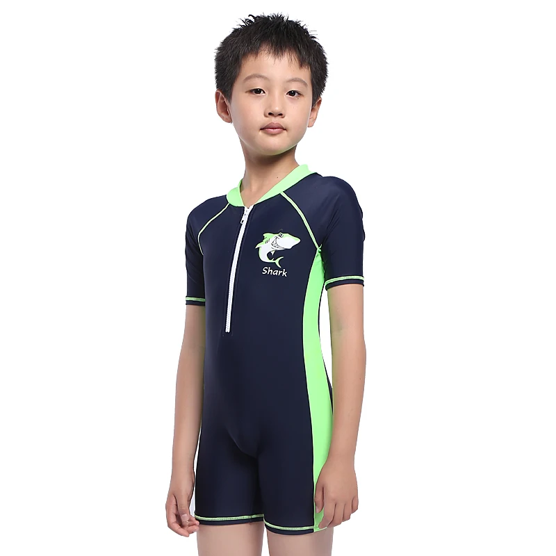 SEOBEAN Детские плавки с короткими рукавами и защитой от солнца для мальчиков