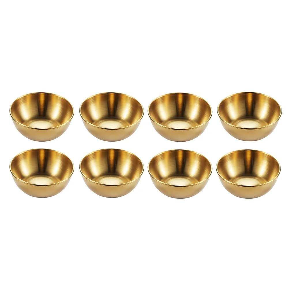 

Sauce Bowls Dish Dipping Seasoning Bowl Dishes Round Plate Stainless Saucers Mini Sushi Steel Soyappetizer Snack Plates Tasting