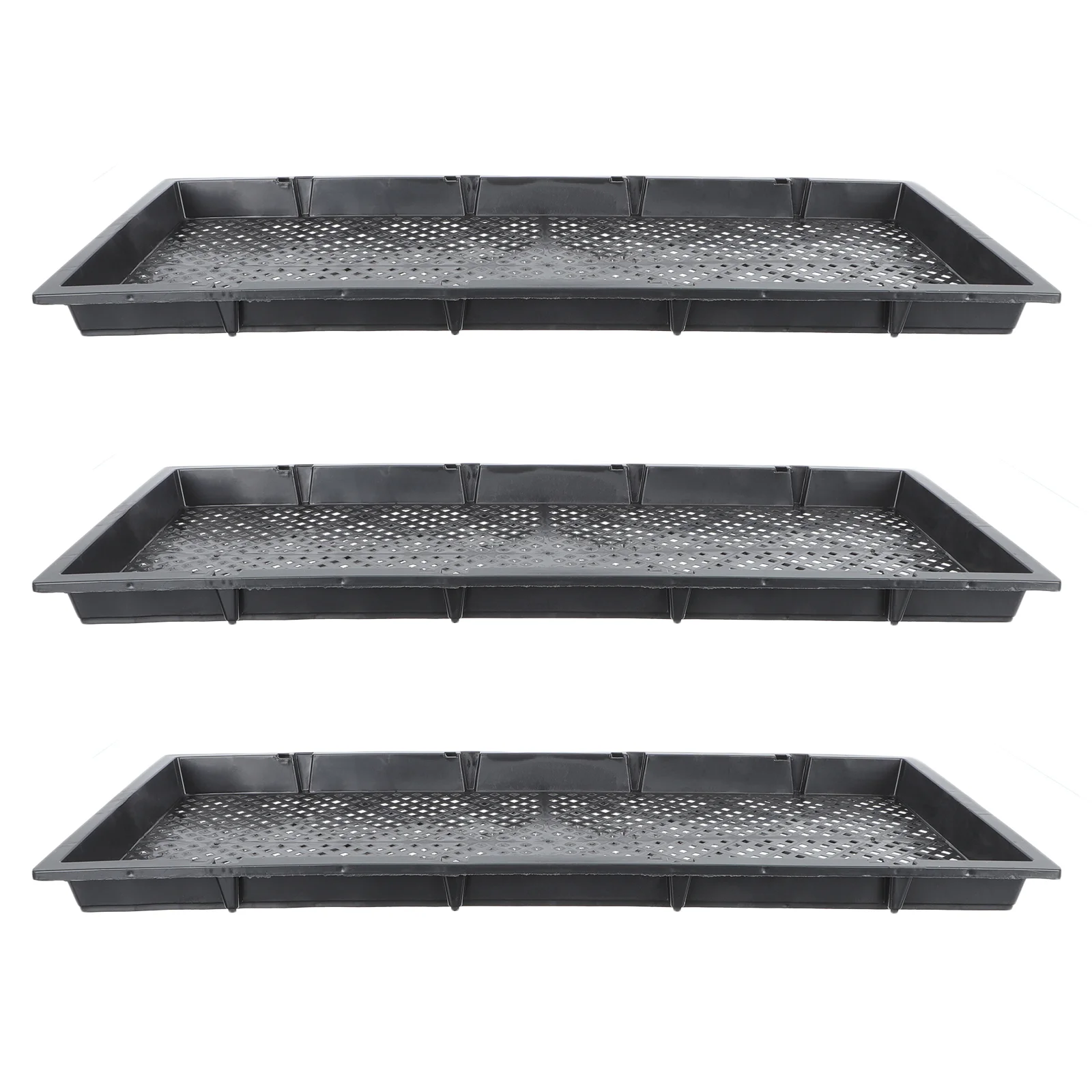 

3 Pcs Starter Tray Plastic Propagation Trays Flowers Plants Nursery Flats Plastic Flower Kit