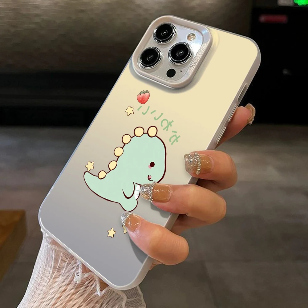 Чехол для Vivo Y91C Y91i Y93 Y95 1820 2015 V30E V17 V2026 V2029 S1 Pro Cute Dinosaur Cover Vivo1811 1816 1920 1906 IMD Plating