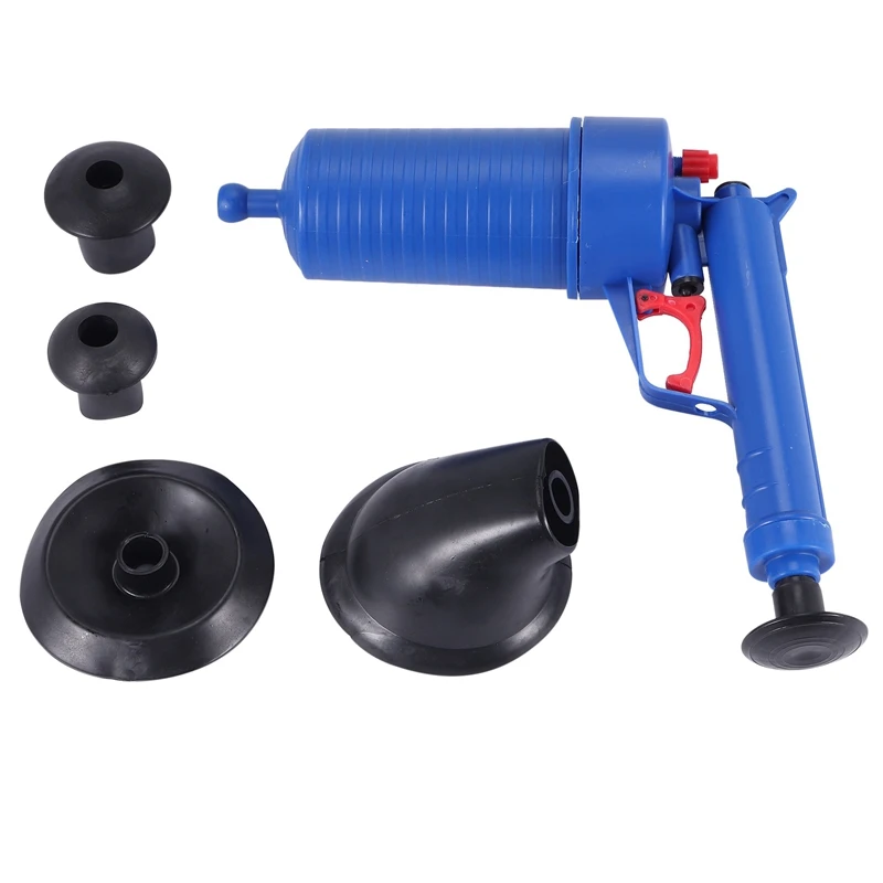 

Air Power Drain Blaster gun High Pressure Powerful Manual sink Plunger Opener cleaner pump for Bath Toilets Bathroom Shower kitc