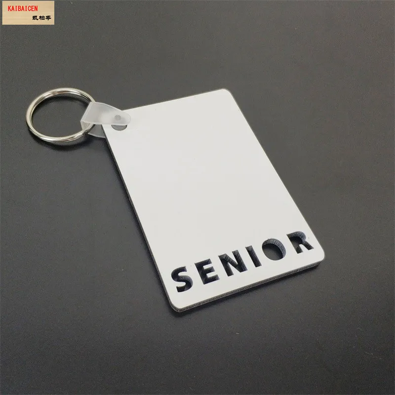 

50Pcs/Lot Sublimation Blank DAD MOM LOVE GRAD BABY Keychains Heat Transfer Photo Wooden DIY square Keychains Keyrings products