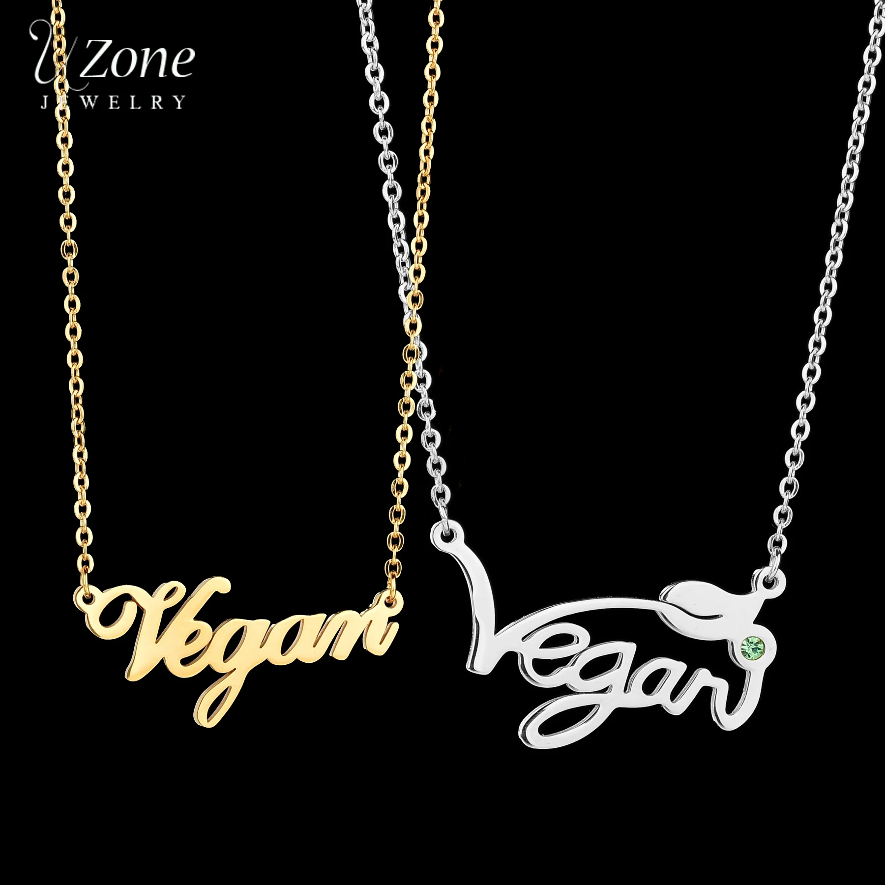 

Женское вегетарианское ожерелье UZone, из нержавеющей стали