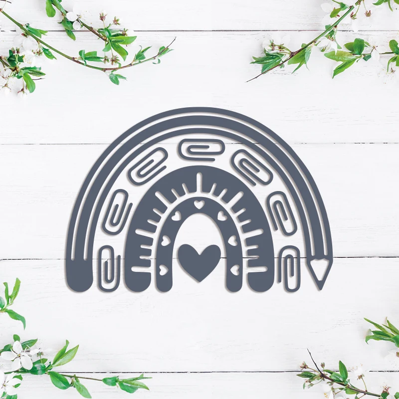 Металлические штампы для скрапбукинга Love Heart Rainbow