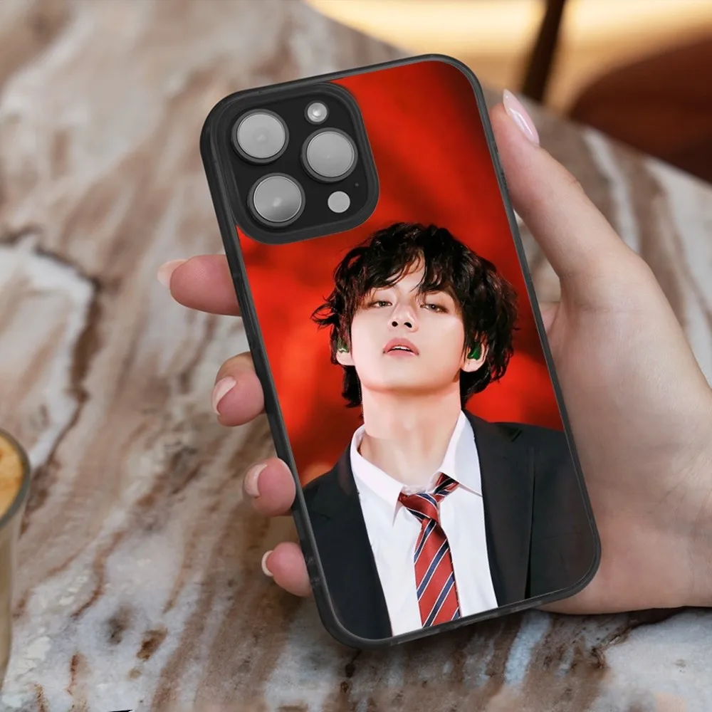 Kim Tae H-Hyung Phone Case For iPhone 16 15 14 13 12 11 Plus Pro Max Mini Soft Magesafe Magnetic Wireless Charge