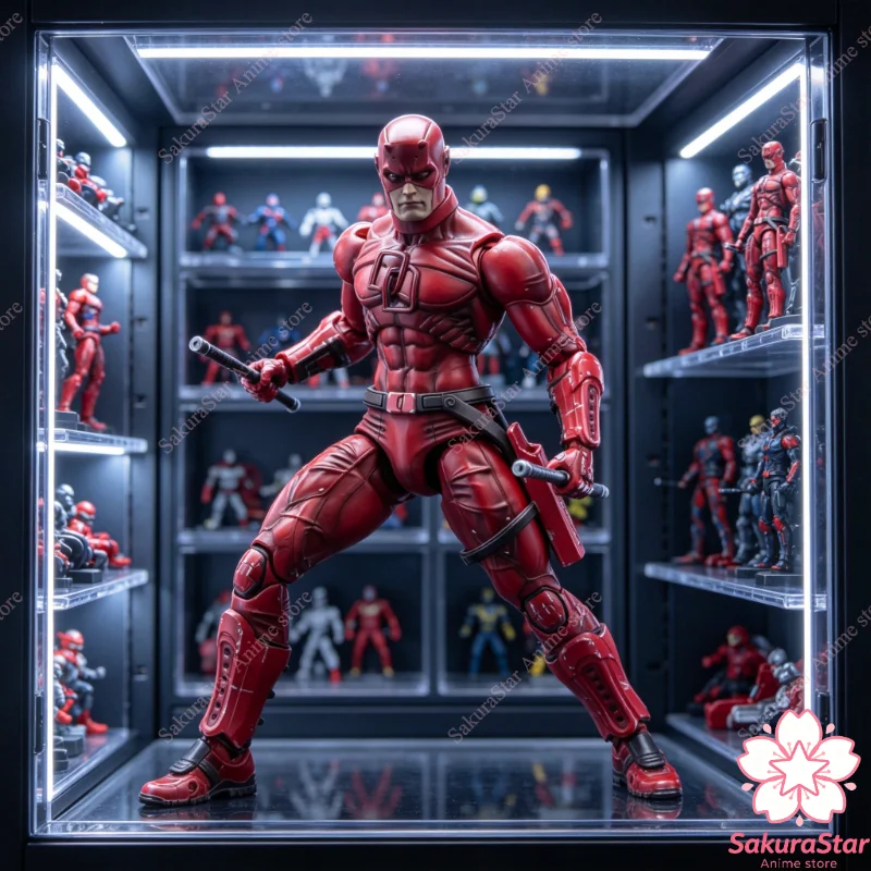 Фото В наличии: FlefToys Marvel Daredevil Classic Red & Shadowland Reborn Black 8-дюймовая фигурка Defenders Matt Murdock Legends Model №1