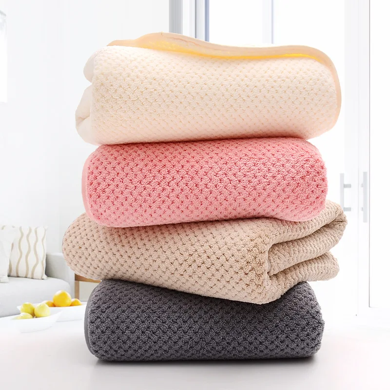 

Pineapple coral velvet bath towel household soft absorbent adult beach towel men's and women's bath towel