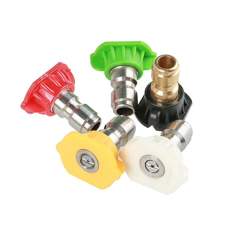 

5pcs Car Washing Nozzles 1/4" Quick Connector Metal Jet Lance Nozzle High Pressure Washer Spray Nozzle Parkside Washing Adapter