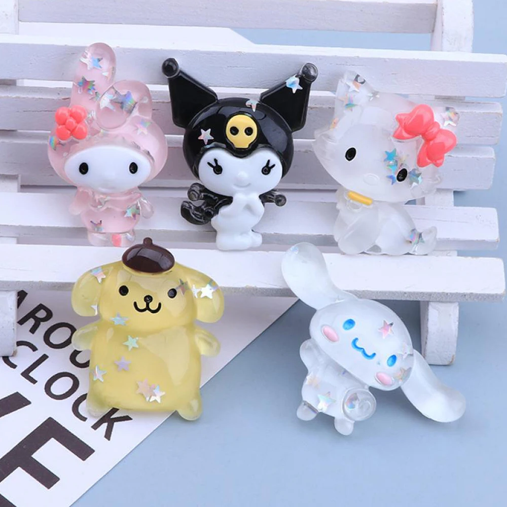

4 см Sanrioed аниме Kawaii Mymelody Hello Kt Kuromi Diy милая фотография крем Материал головной убор