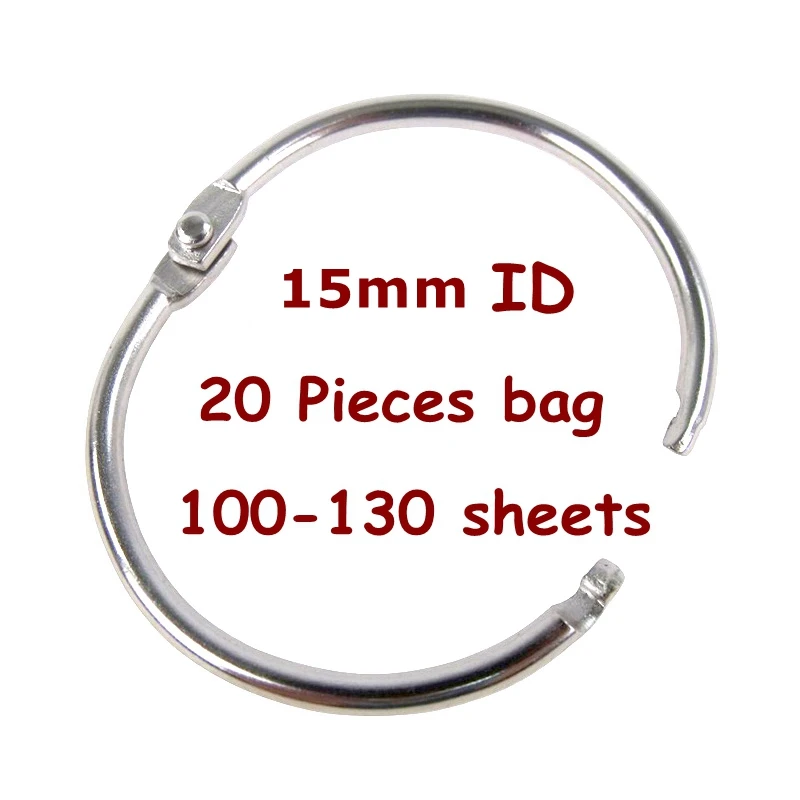 

1 шт./5 шт./10 шт./20 шт. ReadStar из нержавеющей стали, переплетное кольцо, никелированные металлические кольца, расходные материалы для переплета 15-110 мм