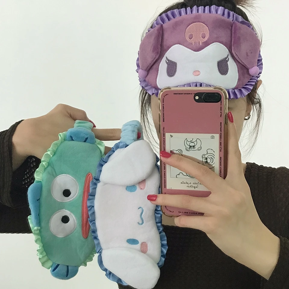 Повязка на глаза Sanrio в японском стиле мультяшная нашивка с воланом для глаз сна