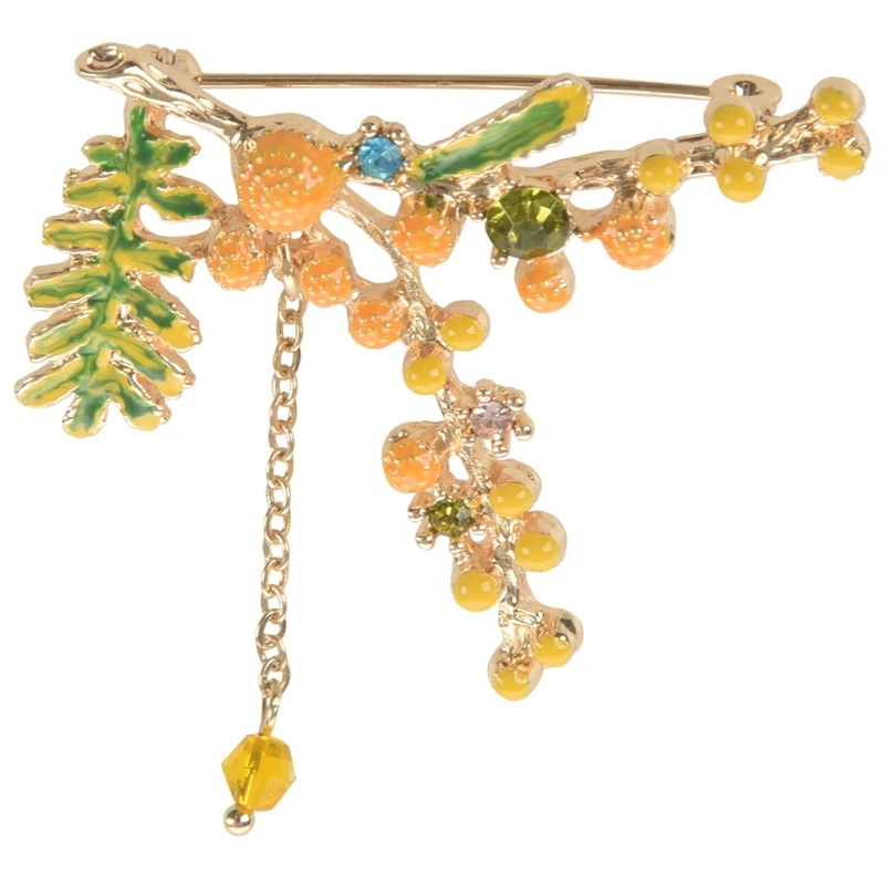 Ювелирные изделия Mimosa Well брошь в виде зеленого листа булавка женские рубашки