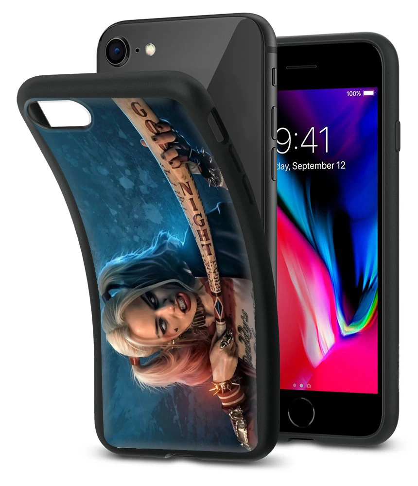 GH8 H-Harley Quinn Soft Silicone Case for iPhone X XS XR Pro Max 8 7 6 6s Plus SE Cover