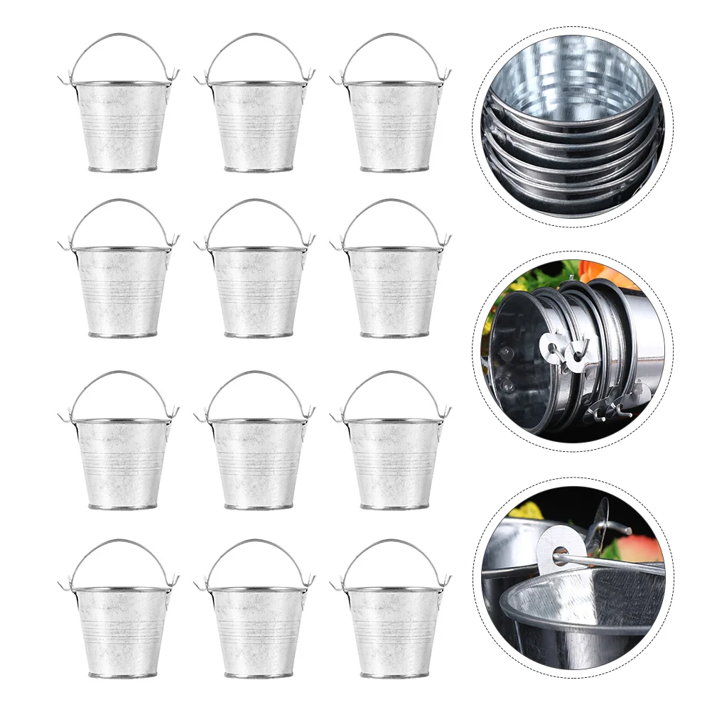 

Bucket Buckets Mini Party Metal Tin Pail Pails Tinplate Weddingsmall Favor Flower Container Ice Candy Treat Basket Gift Iron