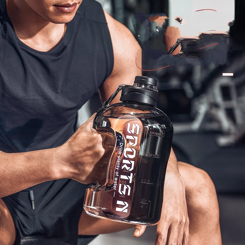 

Fitness sports large capacity outdoor cycling running kettle Large plastic portable bucket simple climbing water cup