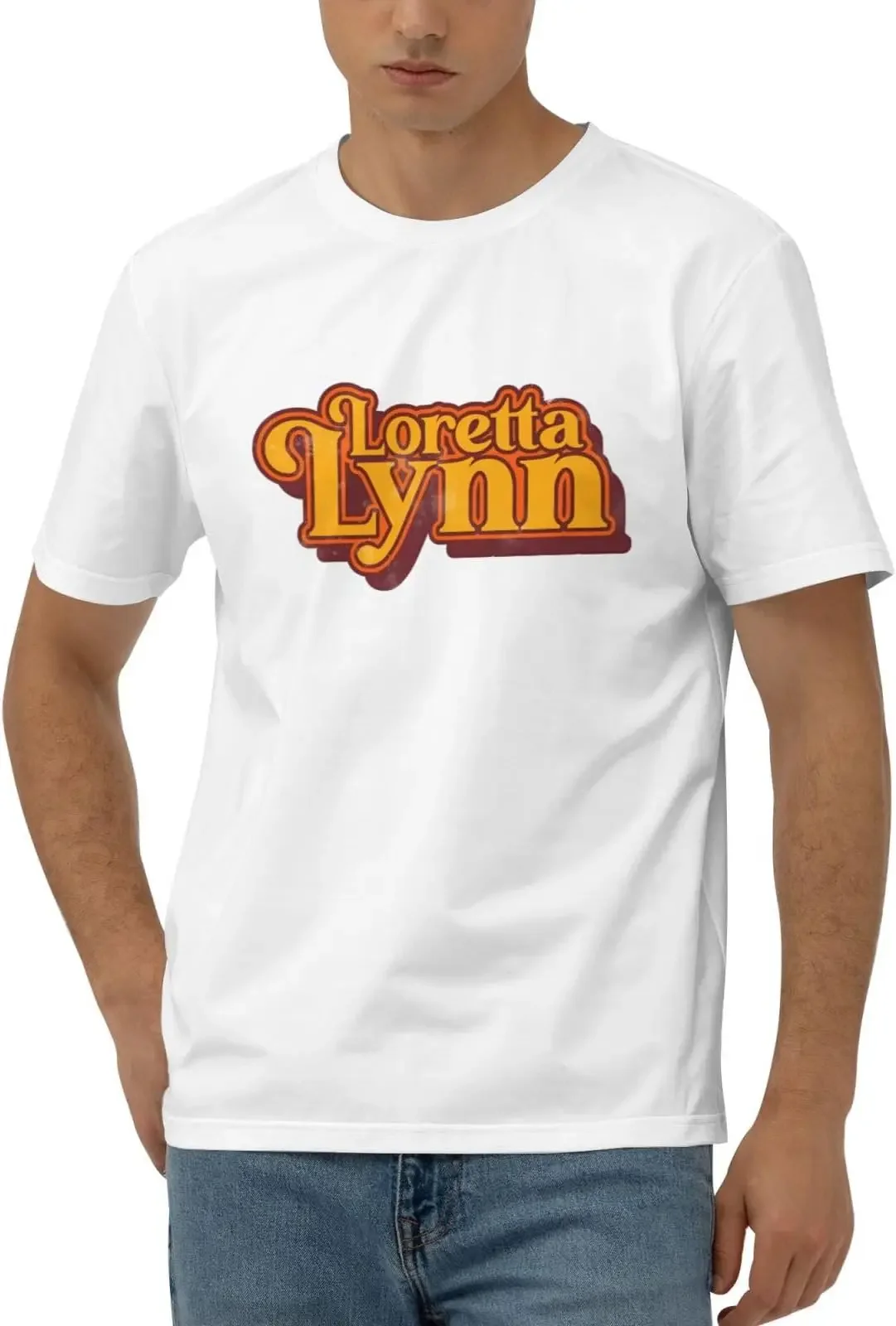 Мужская хлопковая футболка Loretta Music Lynn с коротким рукавом 100% хлопок
